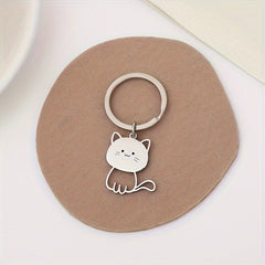 Cat Cartoon Keychain Couple Bag Key Pendant Gift