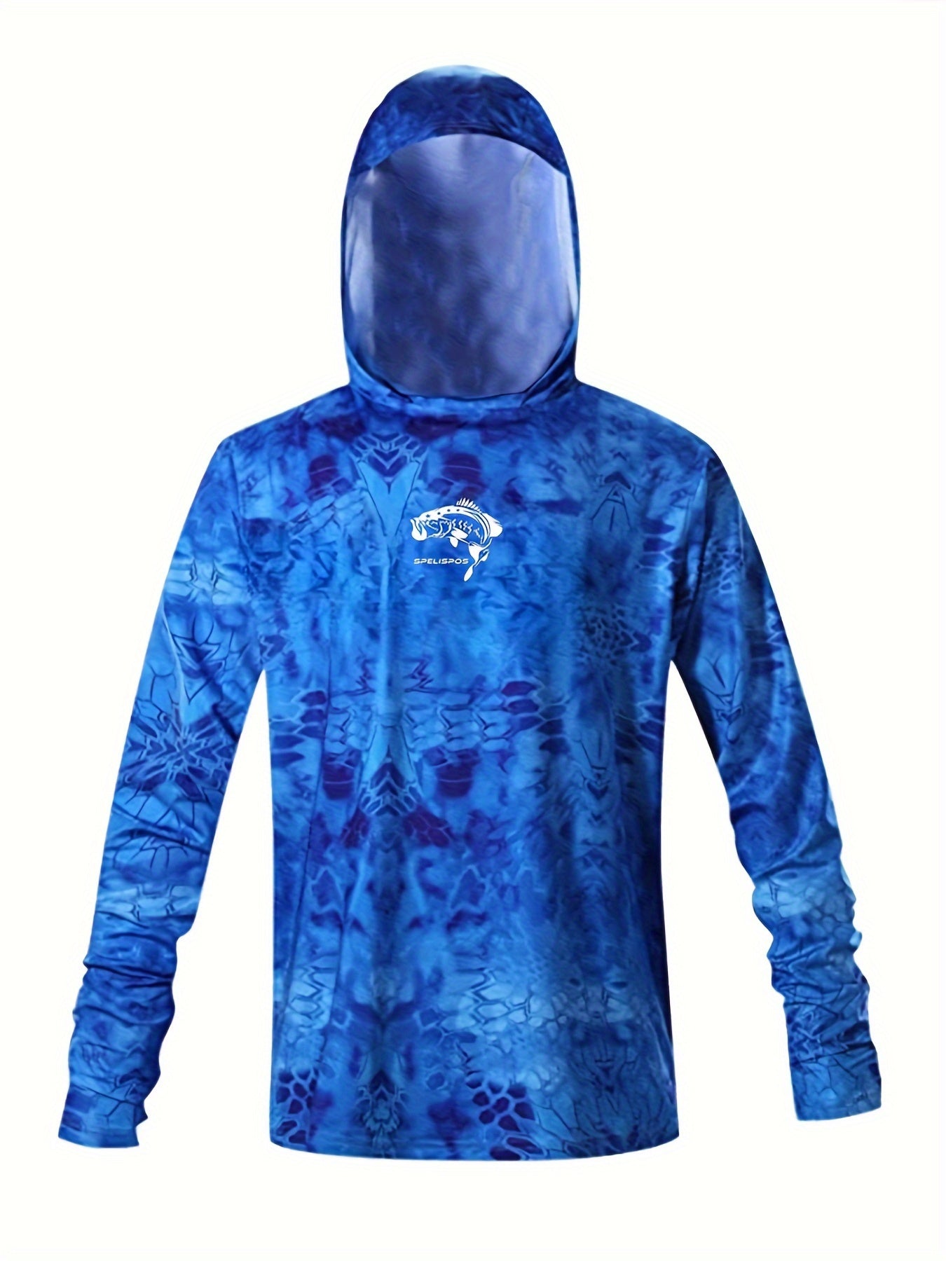 Men's Sun Protection Hoodie Long Sleeve Quick Dry Top For Outdoor Fishing