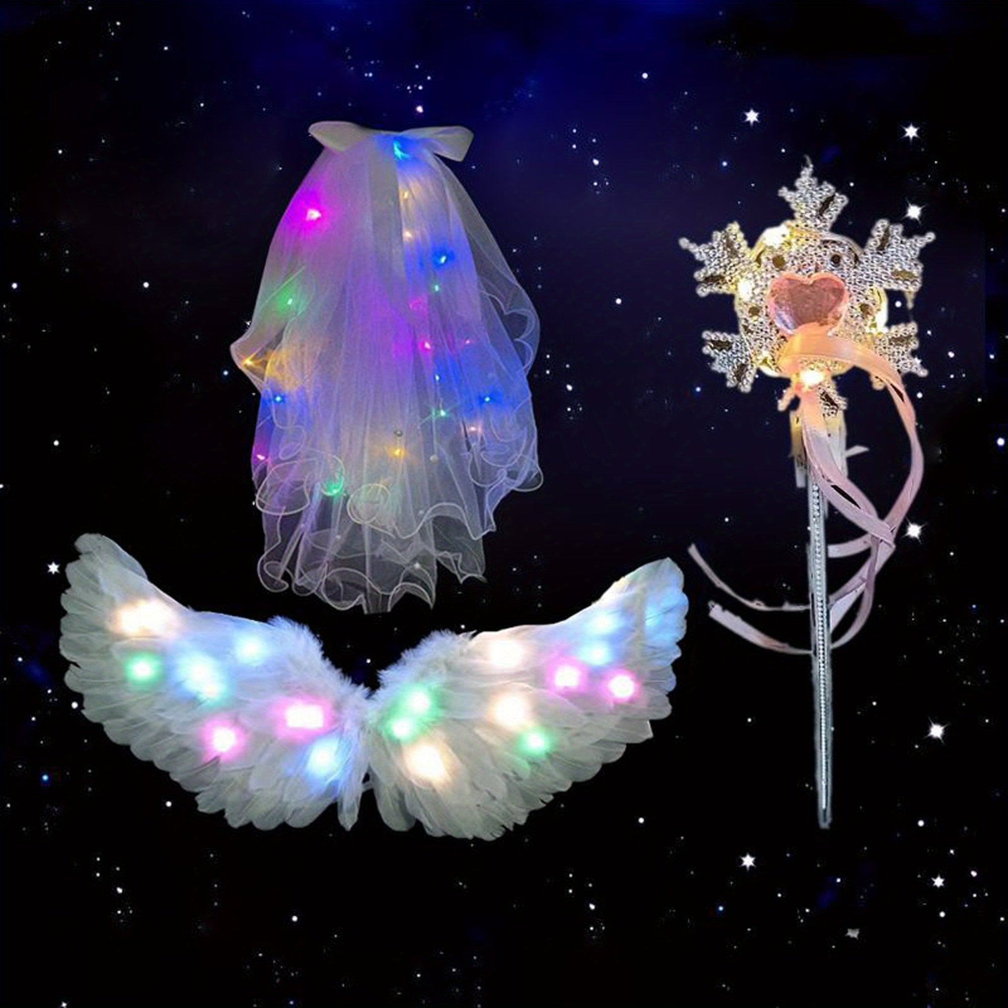 Light Up Feather Wings Fairy Wings Halloween Costume