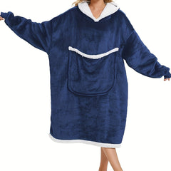 Plush Hooded Night Robe Warm Long Sleeve Robe Women's Sleepwear