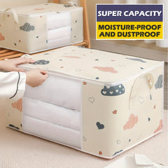 Foldable Storage Bag Quilt Toy Organizer with Reinforced Handles