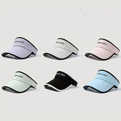 Print Ponytail Visor Hat Lightweight UV Protection Travel Beach Hats