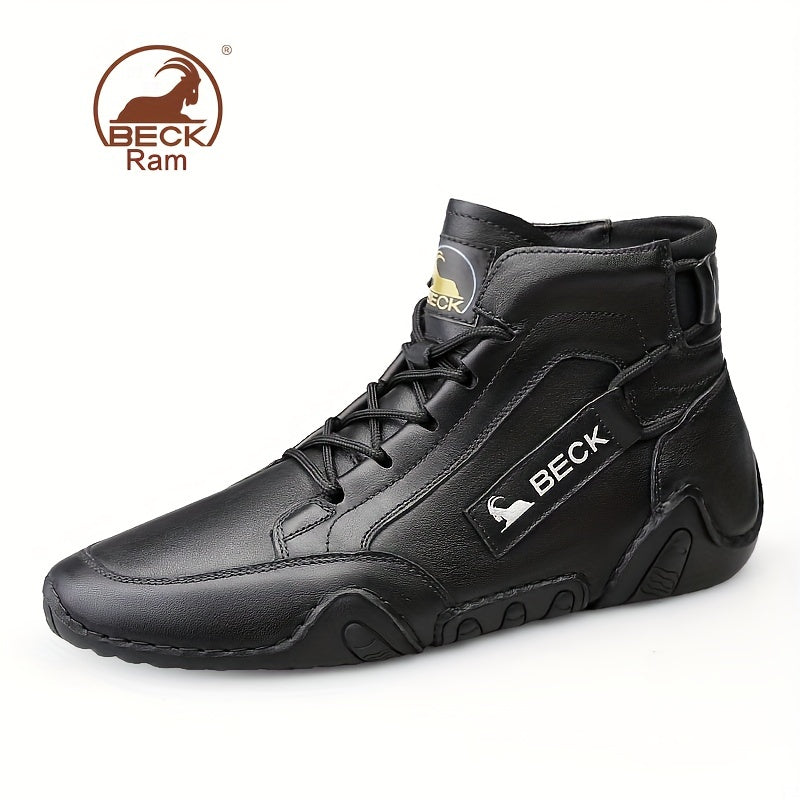 Men's Lace-up Leather Sneakers Comfortable Ankle Boots