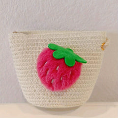 Straw Crossbody Bag Casual Strawberry Woven Shoulder Bag