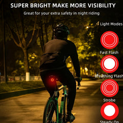 Bike Tail Light Ultra Bright LED USB Rechargeable Waterproof Cycling Safety