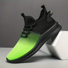 Men's Block Knitted Breathable Sneakers For Running