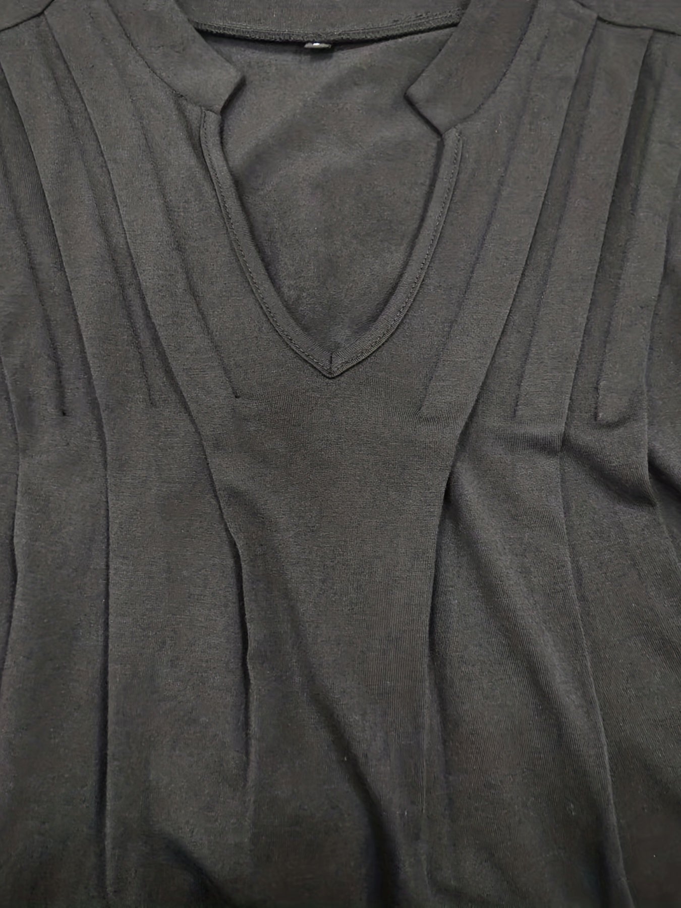 Sleeveless V Neck Dress Casual Solid