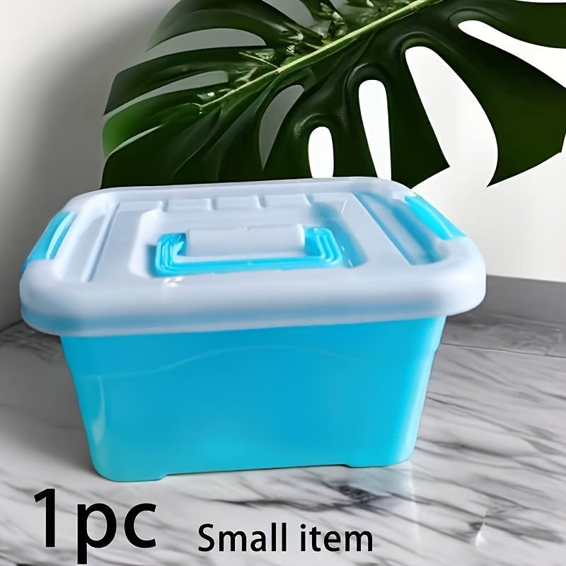 Transparent Plastic Storage Box With Handle Large Capacity
