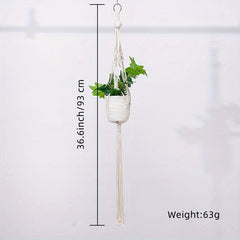 Handwoven Flower Planter Basket Mesh Hanging Pot
