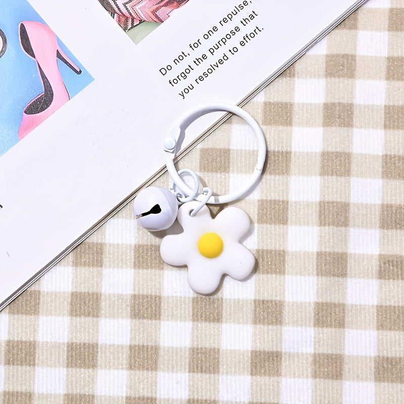 Flower Bell Keychain Bag Charm with Ornament Keyring