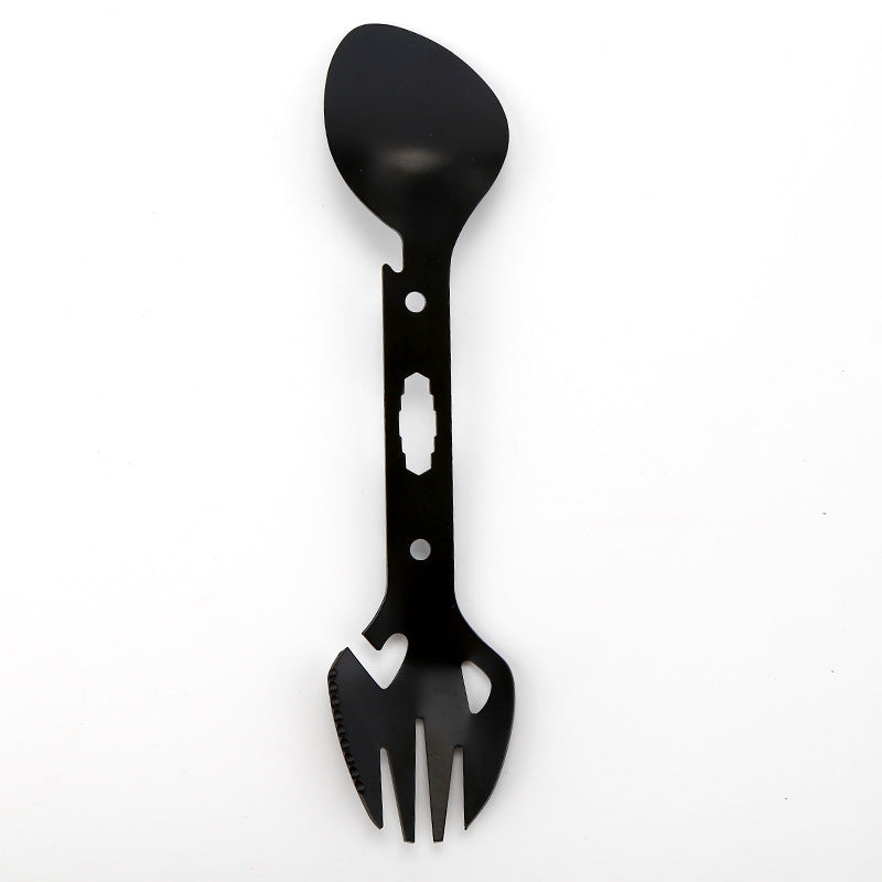 Camping Survival Multi-Tool: Fork, Spoon, Bottle Opener, Fish Harpoon