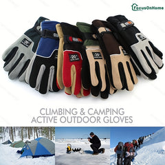 Retro Polar Fleece Full Finger Gloves
