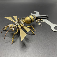 Steam Punk Mechanical Ant 3D Puzzle Golden Metal Insect Model Kit