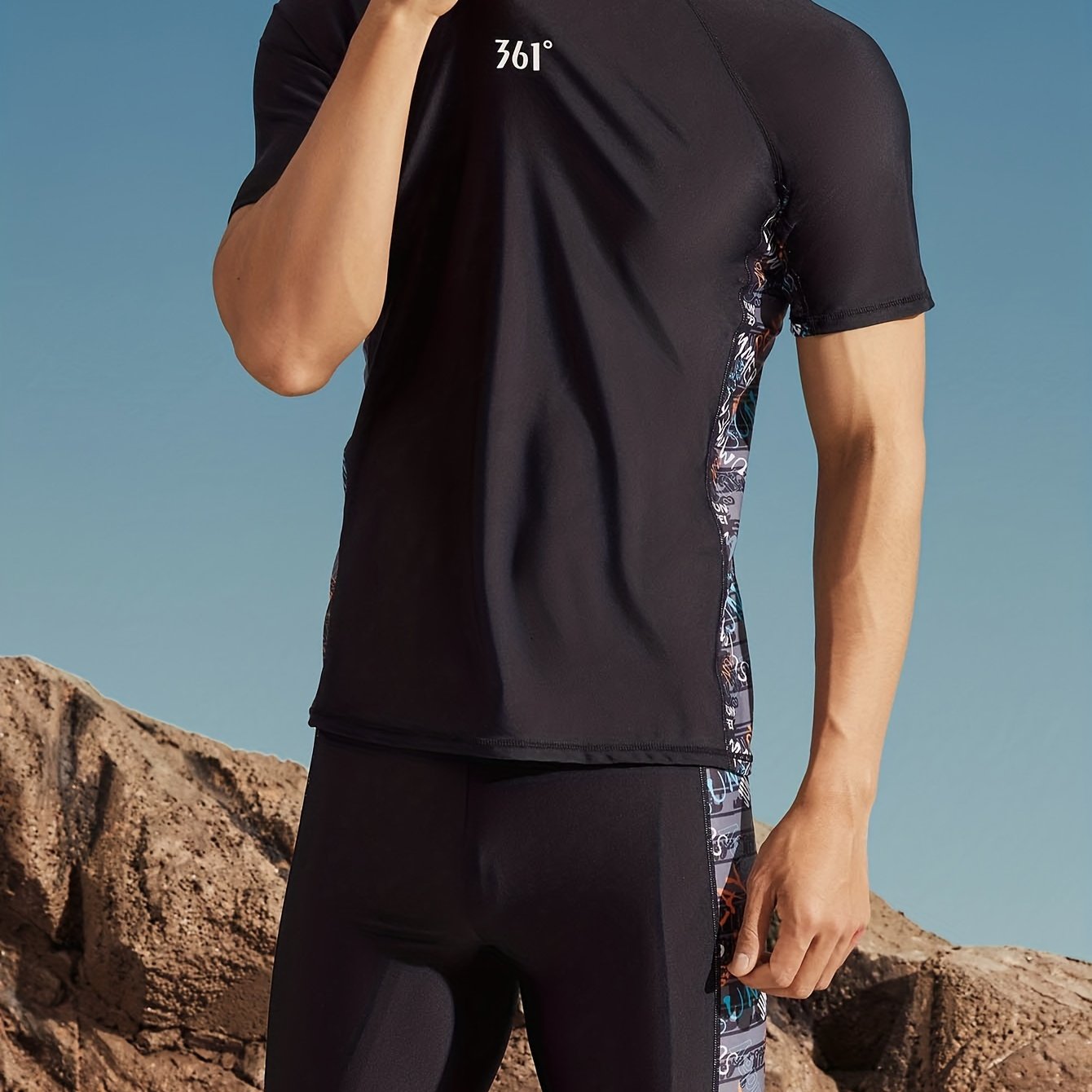 Men's Swimsuit Set 2Pcs Compression Workout Quick Dry Short Suits