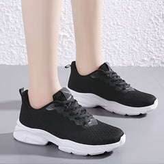 Mesh Breathable Flying Women Shoes Wear Resistance Comfortable Running Shoes