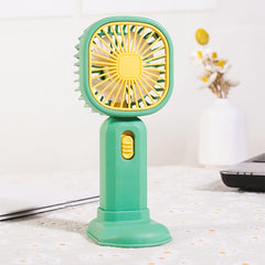Mini Handheld Fan USB Rechargeable Mobile Phone Holder Desktop Fan
