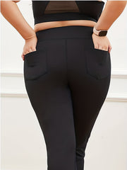 Solid High Rise Stretch Leggings