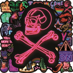 50pcs Waterproof Cartoon Stickers for Cars Computers Skateboards and Suitcases