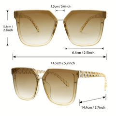 Large Square Sunglasses Jelly Anti Glare UV400 Sun Shades