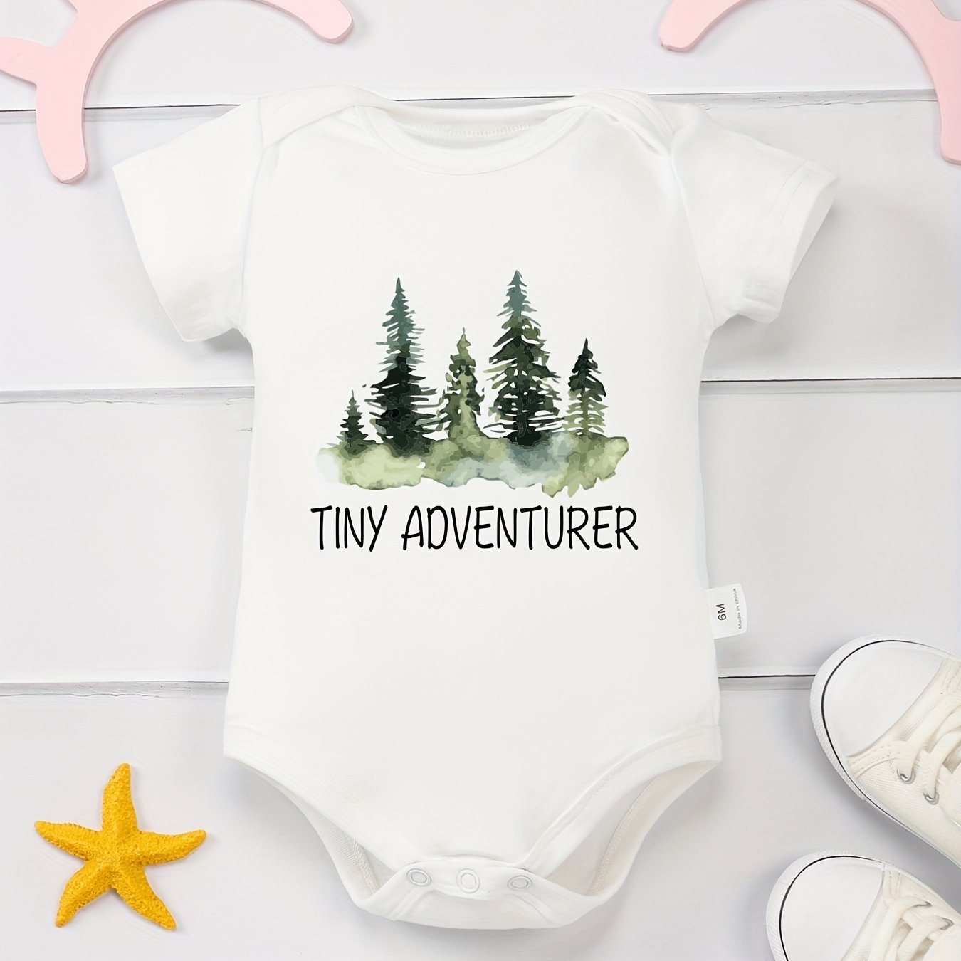 Baby Boys Forest Pattern Short Sleeve Romper