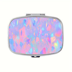 Compact 2 Compartment Pill Case Portable Medicine Organizer with Secure Clasp