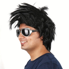 Men's 14 Inch Rooster Head Dress Up Wig Party Holiday Fiber Hair