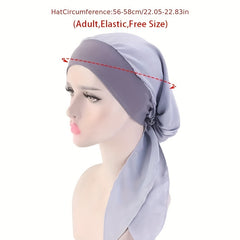 Print Lace Up Bonnet Cap Long Hair Satin Silky Night Cap