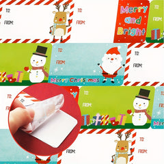 Christmas Gift Tag Stickers Name Stickers 500pcs Roll