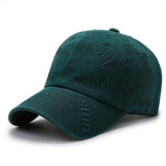 Vintage Water washed Baseball Cap Embroidered Letter Cap