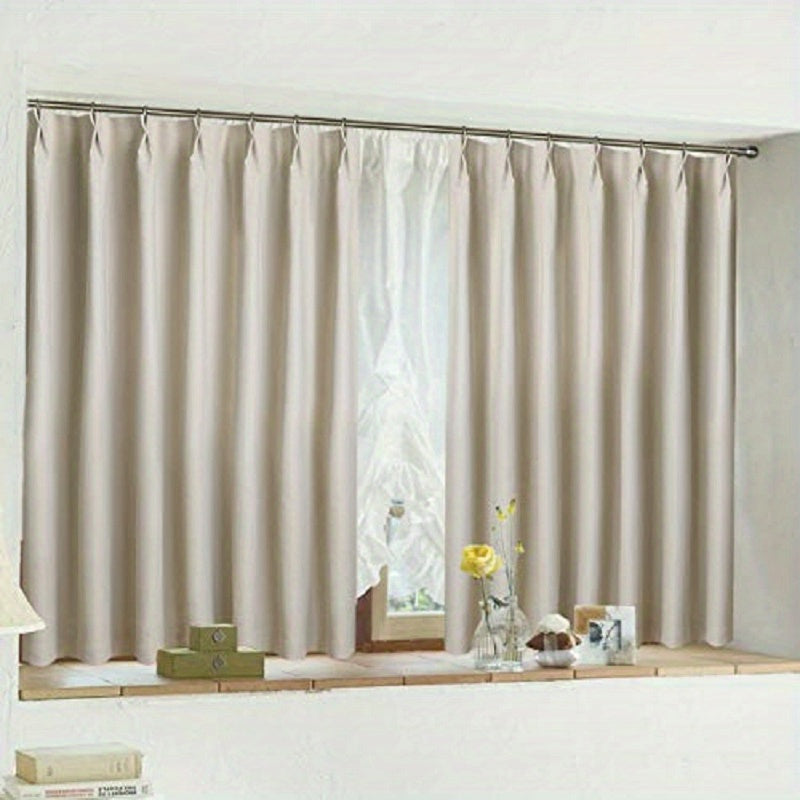 Soft Pleated Hook Curtain for Bedroom Study Living Room