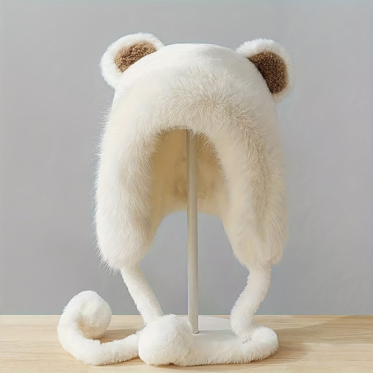 Bear Ear Plush Pullover Cap Winter Warm Thickened Hat