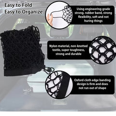 Truck Bed Cargo Net Elastic Storage 12 Mounting Accessories Mesh Pouch