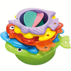 Kids Water Play Set Stackable Layered Cups for Beach Bath PP Material