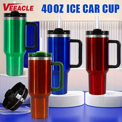 40oz Stainless Steel Sports Water Bottles with Straws and Lids