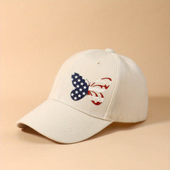 Flag Butterfly Baseball Cap Printed Dad Hat Independence Sun Hats
