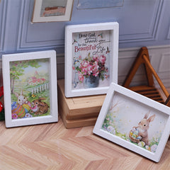 Toy House Decoration Dollhouse Mini Bedroom Living Room Wall Decor