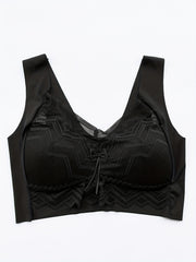 2pcs Lace Wireless Push Up Bra Comfy Breathable Women's Lingerie