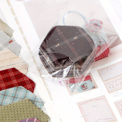 50pcs Hexagon Yarn dyed Fabric Patchwork Quilts Mixed Sewing Accessories