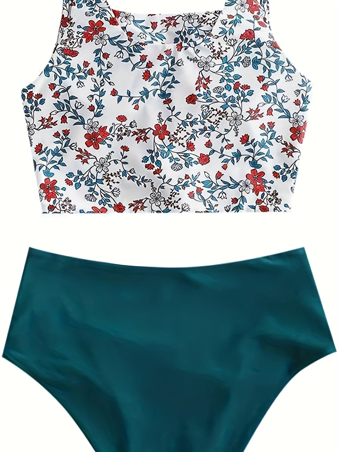 Boho Bikini Set Women's Plus Ditsy Floral Print Swimsuit