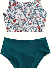 Boho Bikini Set Women's Plus Ditsy Floral Print Swimsuit