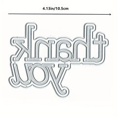 1pc Thank You Metal Cutting Die Stencil DIY Scrapbook Gift Card Making