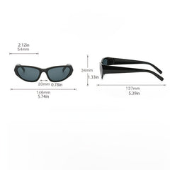 Futuristic Shield Sunglasses Dark Lens Goggles Y2K Sun Glasses
