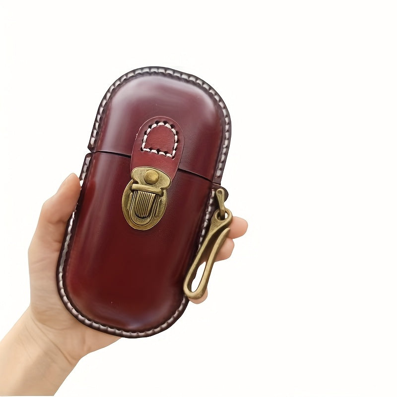 Vintage Style Leather Wallet & Glasses Case Organizer