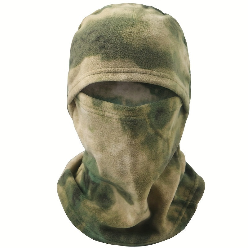 Outdoor Warm Cap With Fleece & Full Face Mask for Army Tactical Use