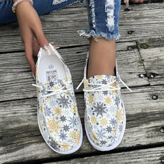 Christmas Print Casual Low Top Sneakers Lightweight Non slip Casual Shoes