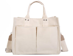 Canvas Tote Women Handbags Wide Strap Shoulder Crossbody Bags