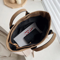 Casual Canvas Tote Chains Shoulder Bags for Women