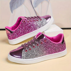 Women's Colorful Skateboard Sports Shoes Sequin Board Casual Outdoor Shoes