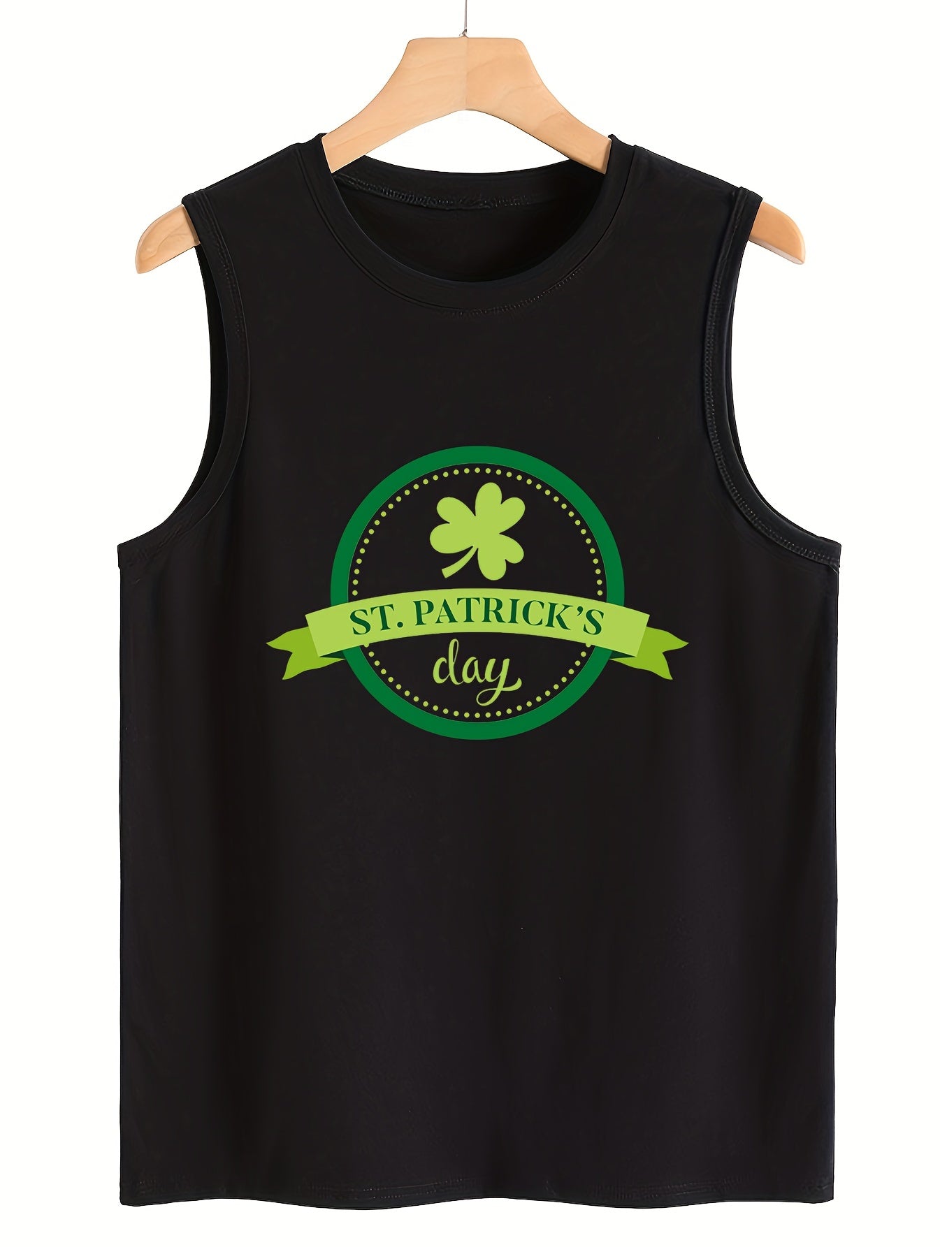 Leaf & Letter Print Sleeveless Sports Vest Women's Activewear
