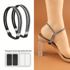 Elastic Rhinestone Shoe Anklet Straps For High Heels
